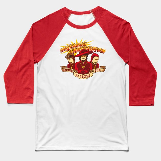 Nobody Expects the Spanish Inquisition Baseball T-Shirt by kgullholmen